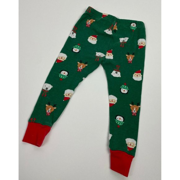 Carter's Christmas Pajamas Toddler Boy 18M Green Penguin Reindeer Santa 18 M - Picture 4 of 7